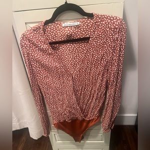 Orange / brown long sleeve Abercrombie bodysuit!